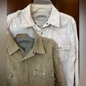 Men’s Snap-Front Cotton Work Shirts Bundle 2 Pieces